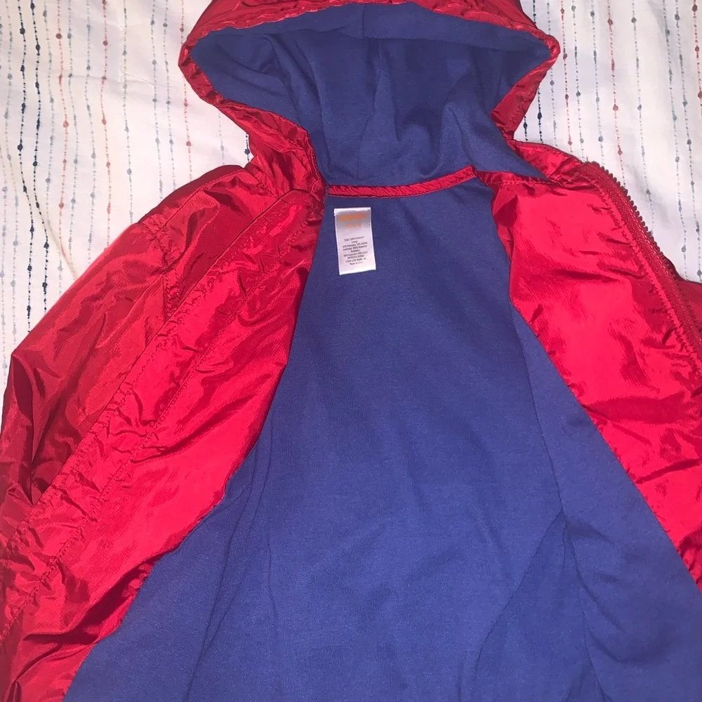 Gymboree Boys Red Hooded Windbreaker Jacket Size XS 4 Lightweight